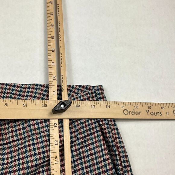 J.Jill Ankle Work Pants Houndstooth Plaid Cuffed Mid Rise Trousers 6P PETITES - Picture 7 of 12